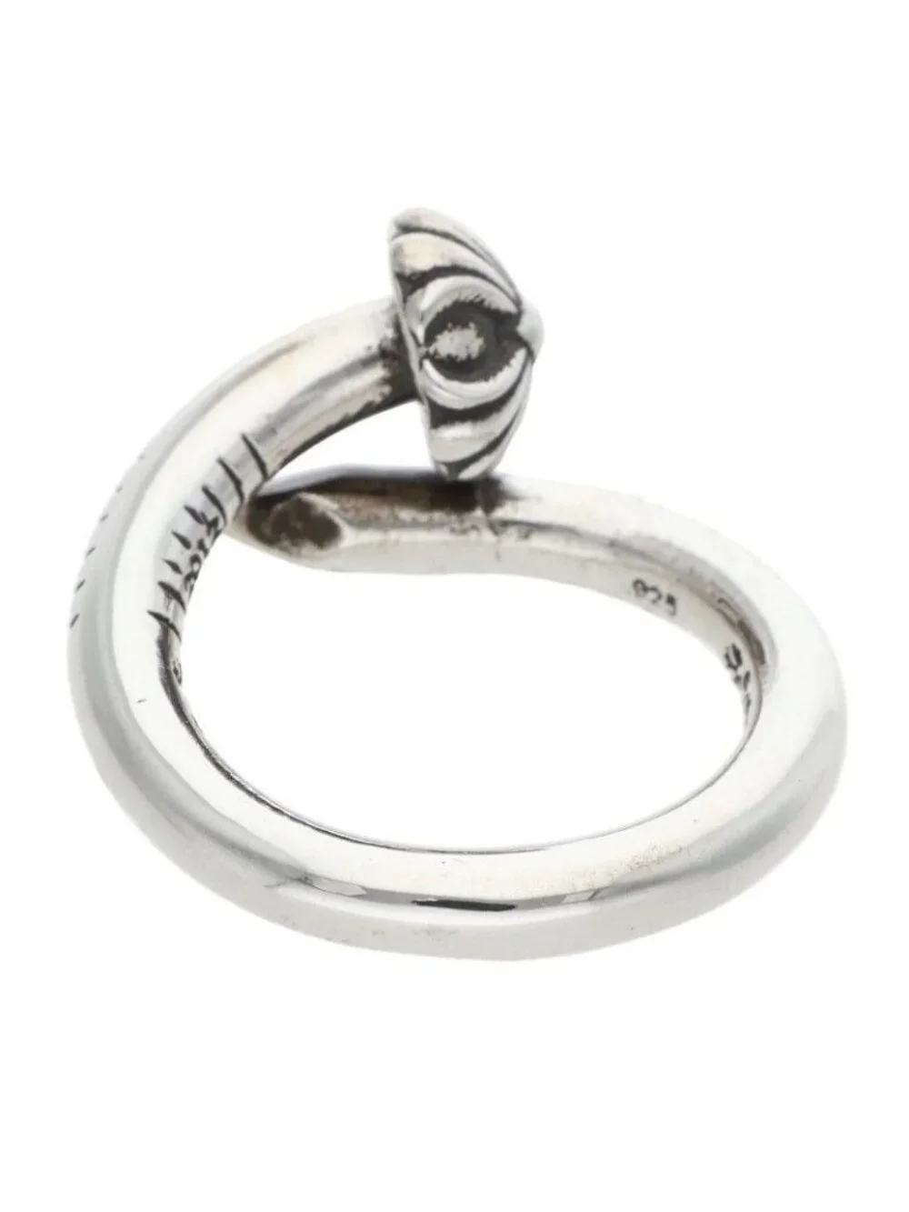 Chrome Hearts Nail Crsball Cross Ball Silver Ring